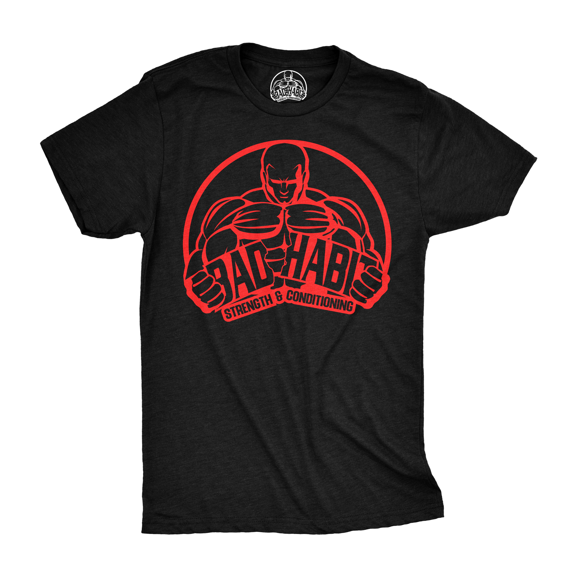 Bad Habit Logo Original T-Shirt Medium / Black w/ Red Logo